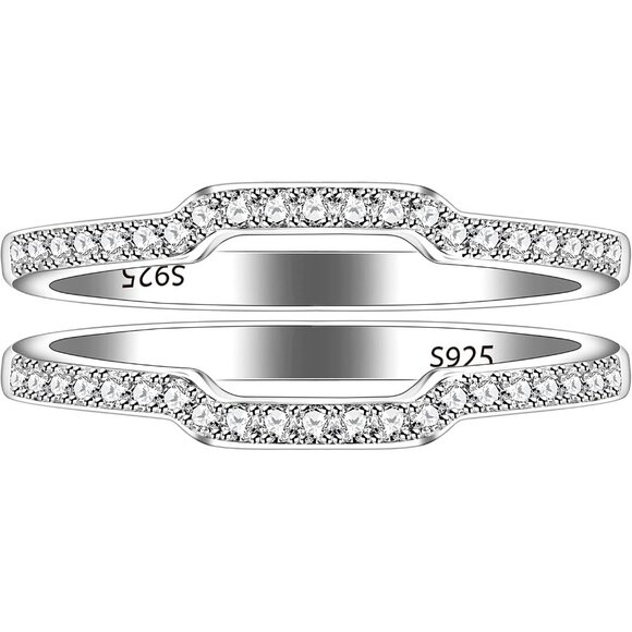 🆕 Women Silver Promise Rings Stackable Sterling Wedding Engagement Anniversary - Picture 1 of 8